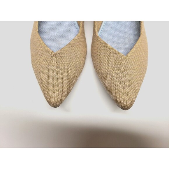 Rothy's Pointed Toe Flats 10 Beige Nude Camel OG Shoe Women - Picture 4 of 8